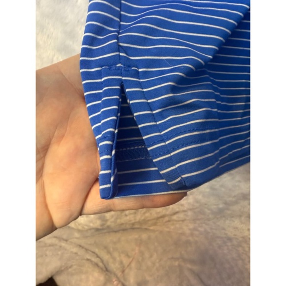 Walter Hagen Mens XL Blue White Stripe Golf Polo‎ Shirt Short Sleeve Performance - Picture 6 of 6